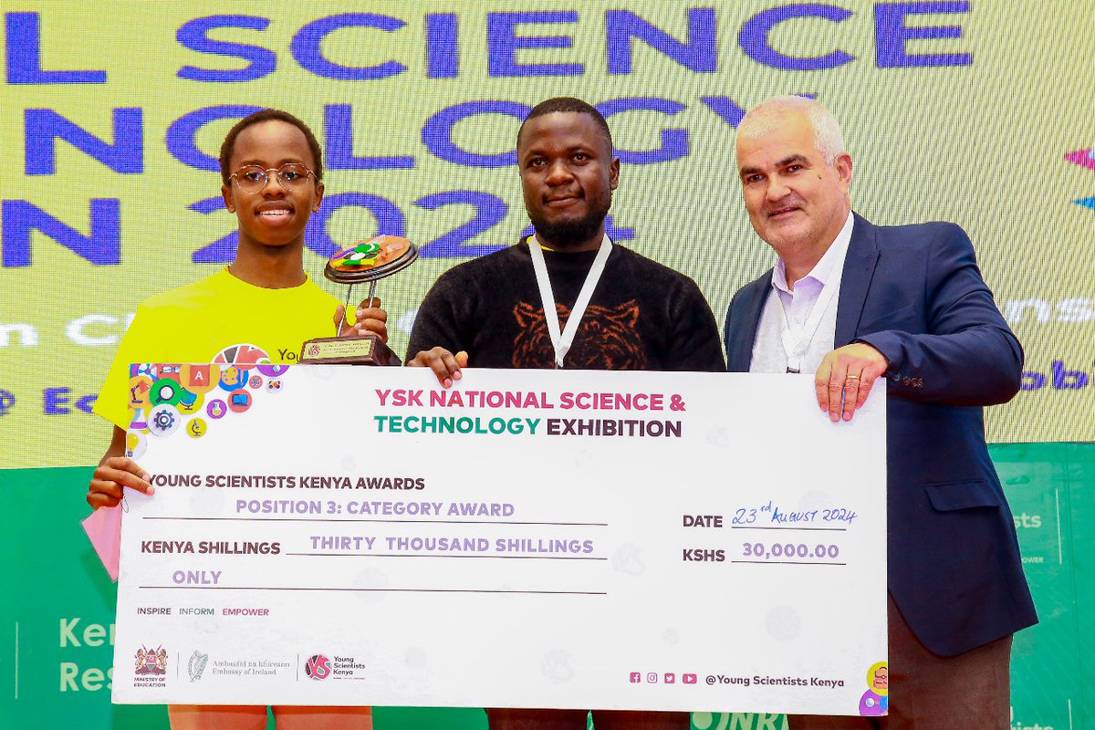 Social and Behavioral Sciences Category Winners: 
Angelo Morara and Abduljabir Guyo from Light Academy won first prize, Matthew Mwambila and Meshack Mumo from Ribe Boys High School came second and Jjunju Kagwa and Alex Gitonga from Nova Pioneer Eldoret Boys emerged third.