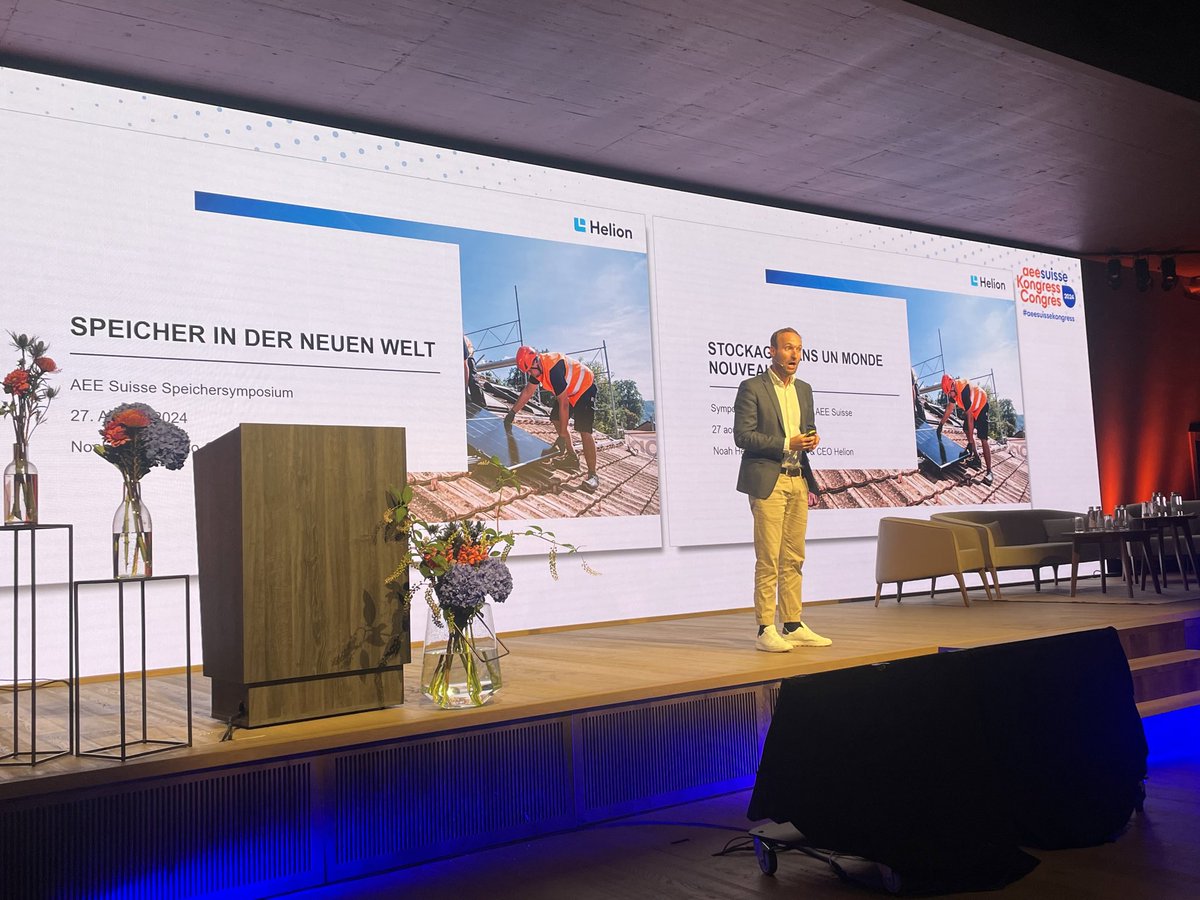 Stefan Batzli (@stefanbatzli) on Twitter photo „Die goldenen Zeiten der Flexibilität kommen, tot der #Bandenergie“ Fulminanter Auftritt von <a href="/noahheynen/">Noah Heynen</a> CEO @Helion_ch. Was es braucht: #StrommarktliberalisierungJA #aeesuissekongress „Die goldenen Zeiten der Flexibilität kommen, tot der #Bandenergie“ Fulminanter Auftritt von <a href="/noahheynen/">Noah Heynen</a> CEO @Helion_ch. Was es braucht: #StrommarktliberalisierungJA #aeesuissekongress