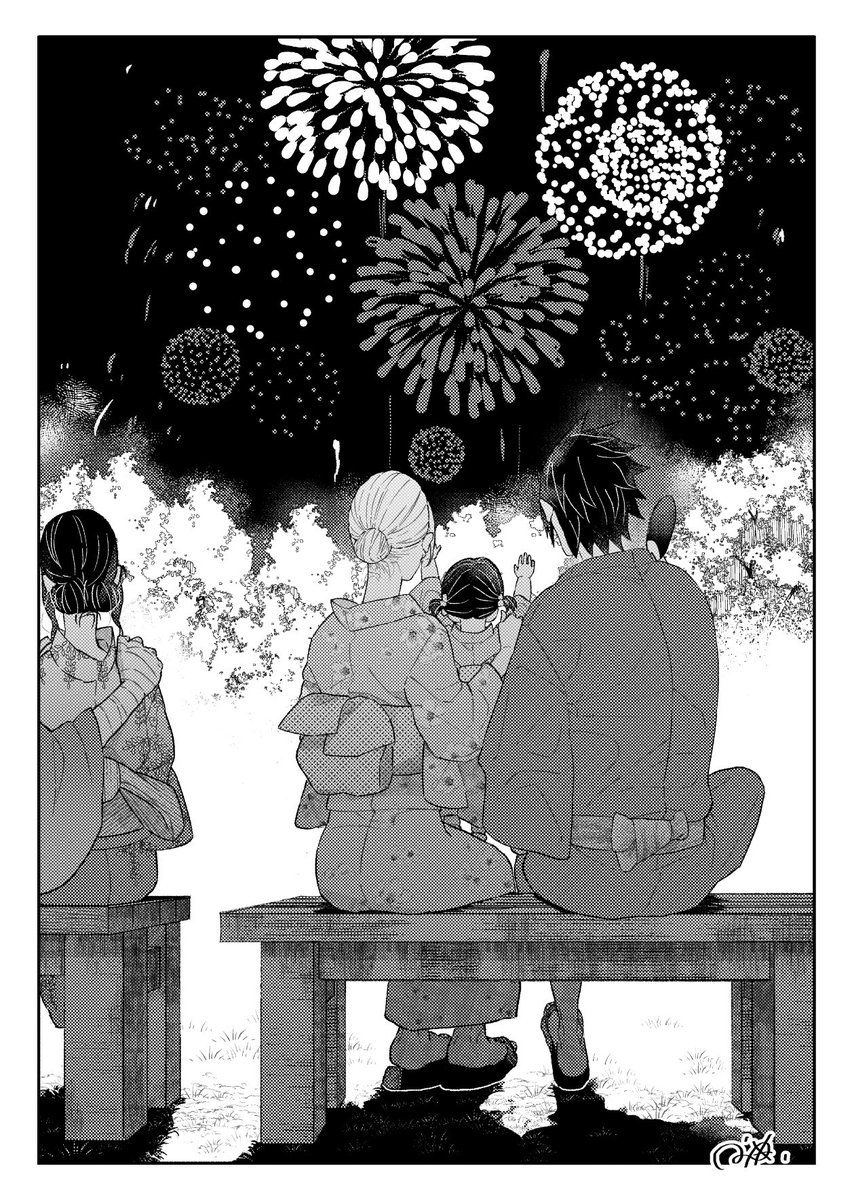 うちは一家の夏休みその10🎆🍅🌸🥗 