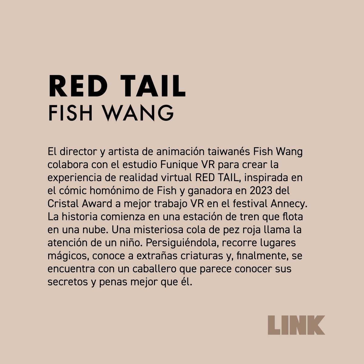 link_ovd's tweet photo. El director y artista de animación taiwanés Fish Wang crea la experiencia de realidad virtual RED TAIL, inspirada en el cómic homónimo de Fish y ganadora en 2023 del Cristal Award a mejor trabajo VR en el festival Annecy.
@culturaoviedo @aytoviedo 
#CulturaOviedo
#LinkOviedo https://t.co/JRcUzjrYhZ