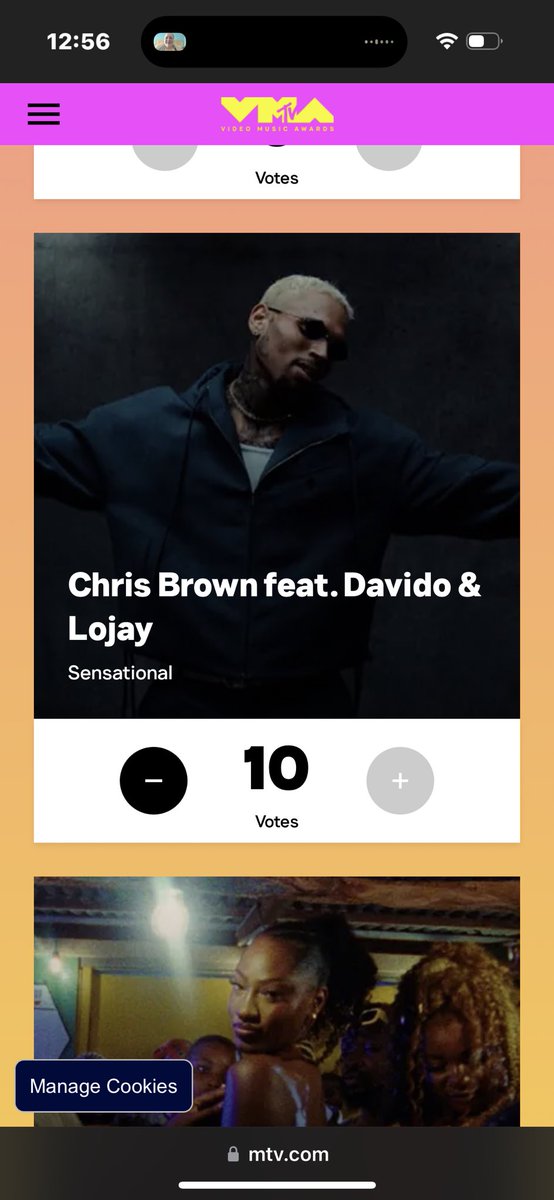 J87131Jemma's tweet photo. Voting daily!! Let’s go team breezy @chrisbrown https://t.co/DTa9YrQalC