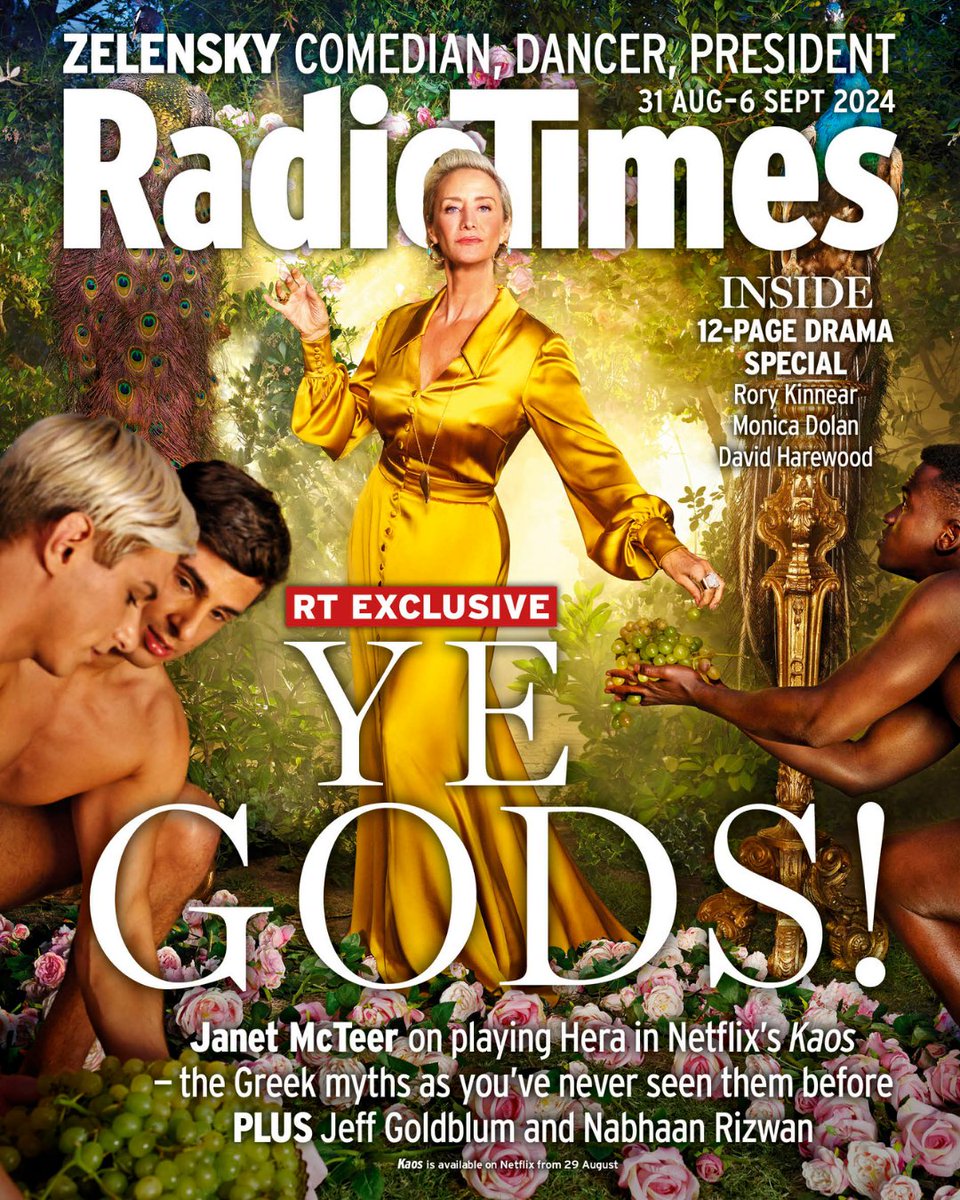 RadioTimes's tweet image. In this week’s issue of Radio Times, we’re bringing you a Drama special featuring three of the stars of the new Netflix show, #Kaos – a mind-bending reimagining of Greek mythology.