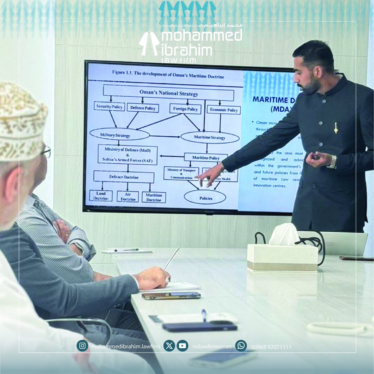 milawfirmoman's tweet photo. Mr.Muslim Bin Aqeel, a distinguished maritime lawyer, delivered an enlightening presentation on the intricacies of maritime law in Oman. His expertise shed light on the latest legal frameworks, regulatory challenges, and opportunities within the maritime industry.
#LegalExpertise https://t.co/gc6yy4uIAX