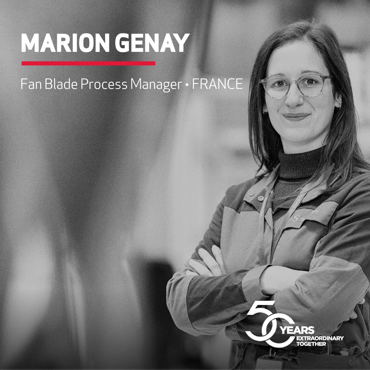 CFM_engines's tweet photo. 🎉 The People of Flight | Meet Marion Genay, our Fan Blade Process Manager. Marion shares how CFM’s dedicated team drives our commitment to always go further.

Here's to 50 years of remarkable teamwork and innovation!
#CFM50Years #ExtraordinaryTogether https://t.co/TCCDMKvghx