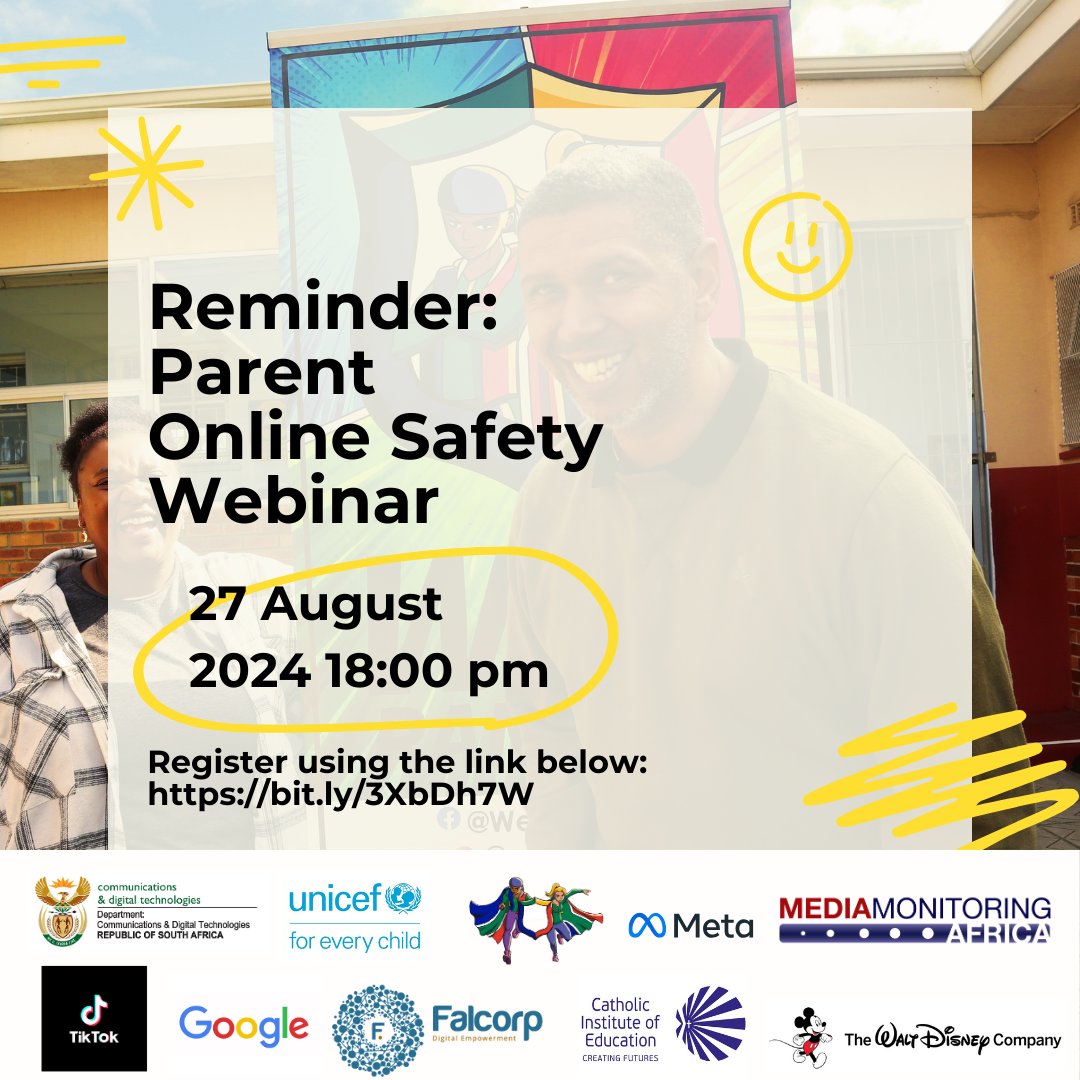 moxiiafrica's tweet photo. π’ Calling all parents!
Join our Web Rangers child online safety webinar and get the tools you need to help your children stay safe while learning digital literacy. π±π§βπ»
ποΈ Sign up now to reserve your spot https://t.co/Z84APsRs4R
#OnlineSafety #DigitalParenting #WebRangers https://t.co/0UJZM9pRP7