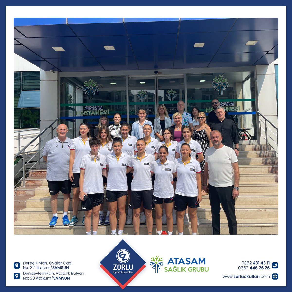 erginzrlu's tweet photo. Samsun Zorlu Koleji Spor Kulübü olarak sağlık sponsorumuz olan Atasam Hastanelerinde Kadın Basketbol A Takımımızın sağlık taramaları yapıldı. Genel müdürümüz Emel Irmak Atay'a ve atasam personeline çok teşekkür ederiz.
BAŞARIYA GİDEN YOL ZORLUDUR!🍀
#atasam #zorlukoleji https://t.co/On0p7QZpaO