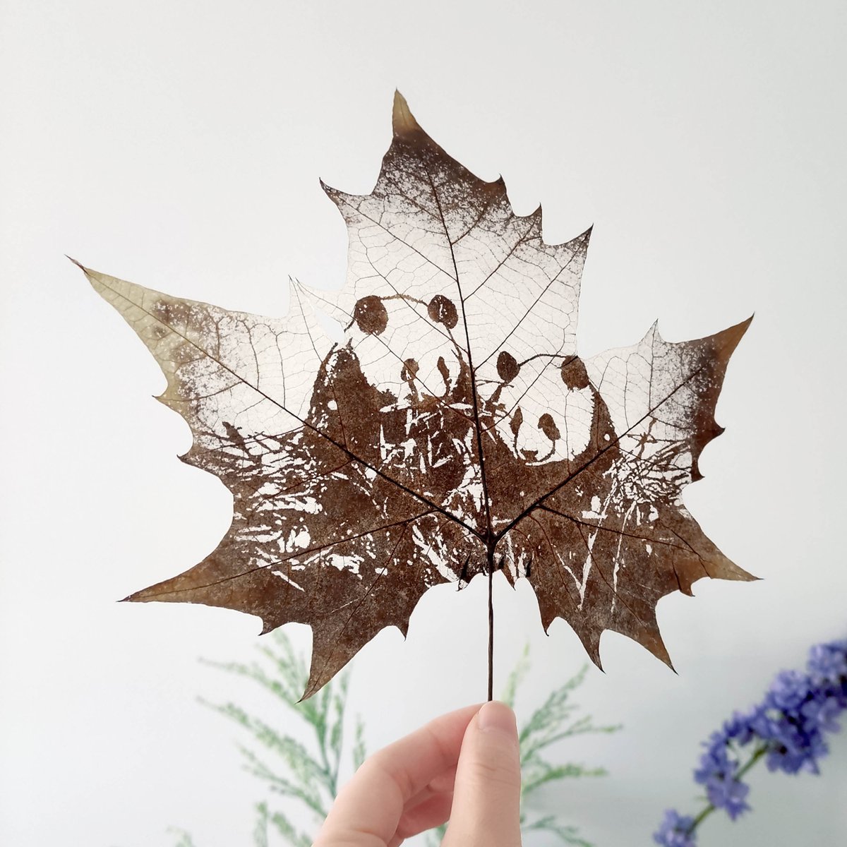 Flora_Whisper's tweet photo. Celebrate your love for pandas with our adorable Panda Leaf Carving Art! 🐼💚 Perfect for adding a touch of nature's gentle giants to your space!

#PandaLove #PandaLeafCarvingArt #HomeDecor #PandaPassion #WildlifeArt #AnimalLovers #DecorInspo https://t.co/qxXSmpOl6y
