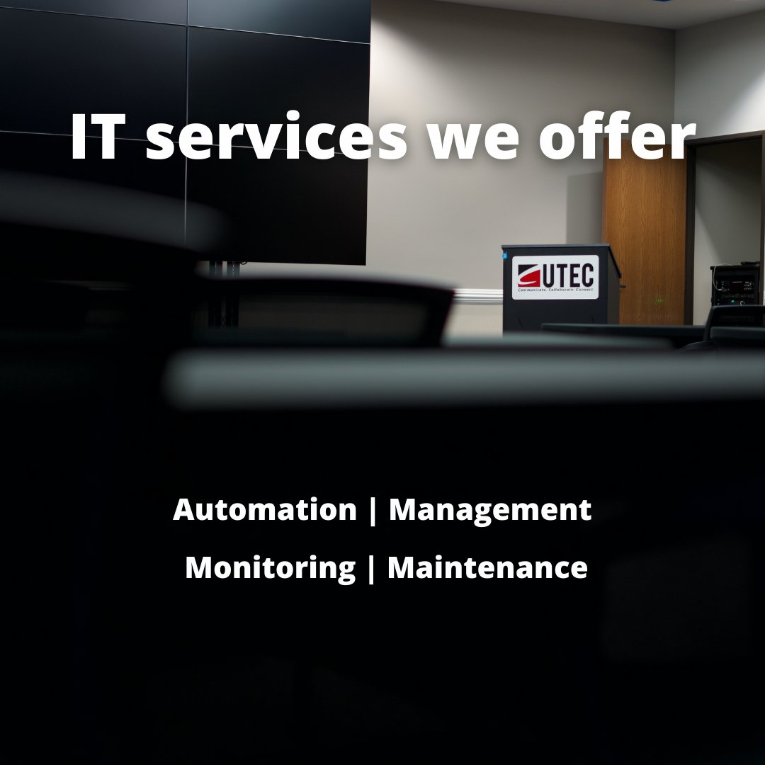 UTECIT's tweet image. UTEC offers essential IT services to protect and optimize your business operations. Contact us today to get started! Email marketing@utecit.com 
 #ITManaged #ITService