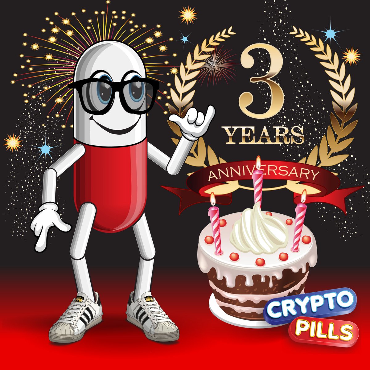 Celebrating Three Years of Innovation with Crypto Pills NFT Project!

As we mark the third anniversary of the Crypto Pills NFT project, it's a moment to reflect on the incredible journey this digital art initiative has embarked upon since its inception. 

Launched by the