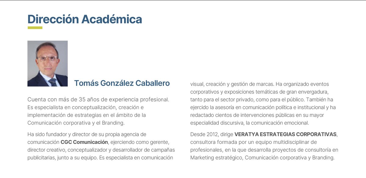 Escuela de Negocios CEU Castilla y León (@ceucyl) on Twitter photo Te presentamos a <a href="/TomsGonzlezCab1/">Tomás González Caballero</a>, quien, además de experto reconocido en su ámbito, es Director Académico del #Programa #Ejecutivo en #Comunicación Corporativa y #Branding.
Un lujo contar con él!!
👉acortar.link/lHPhtA
#comunicaceucyl #formacionejecutiva #DIRCOM #RRSS Te presentamos a <a href="/TomsGonzlezCab1/">Tomás González Caballero</a>, quien, además de experto reconocido en su ámbito, es Director Académico del #Programa #Ejecutivo en #Comunicación Corporativa y #Branding.
Un lujo contar con él!!
👉acortar.link/lHPhtA
#comunicaceucyl #formacionejecutiva #DIRCOM #RRSS
