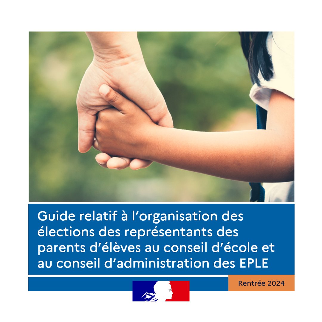 🗳 Élections des représentants des parents d'élèves au conseil d'école et au conseil d'administration à la #Rentrée2024 

Chefs d'établissement et directeurs d'école, retrouvez toutes les informations utiles à l'organisation du scrutin sur éduscol 👉 eduscol.education.fr/2259/la-repres…
