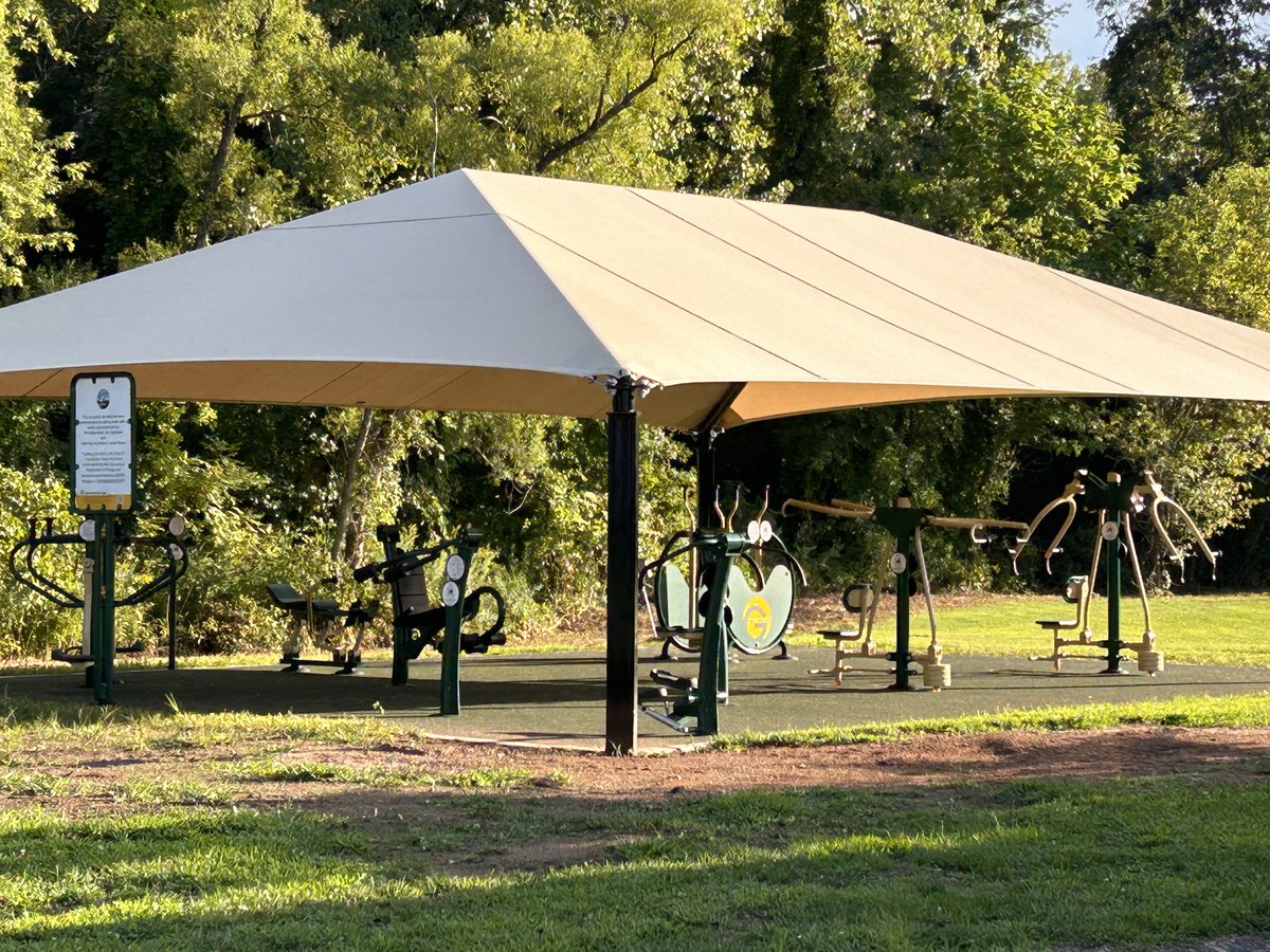 The outdoor fitness area at Ellington's Senior Center, 40 Maple St., Ellington.