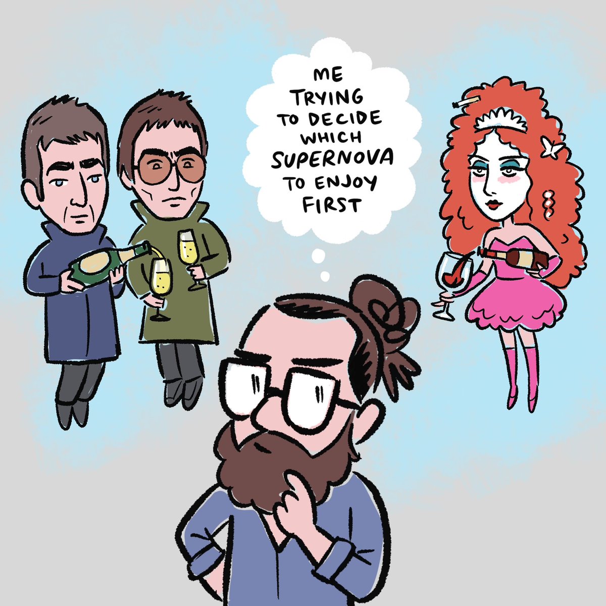 Por qué no los dos? 🥂🍷🌟

#Oasis are getting back together and #ChappellRoan has gone stratospheric. What’s not to love?