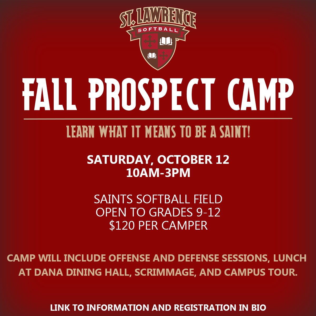 Registrations are starting to roll in as we get closer to our annual Fall Prospect Camp. 

Register today and join us for a Day in the life of a Saint - we’re definitely not biased, but it’s pretty special. 😉🥎

saintsathletics.com/news/2024/8/14…