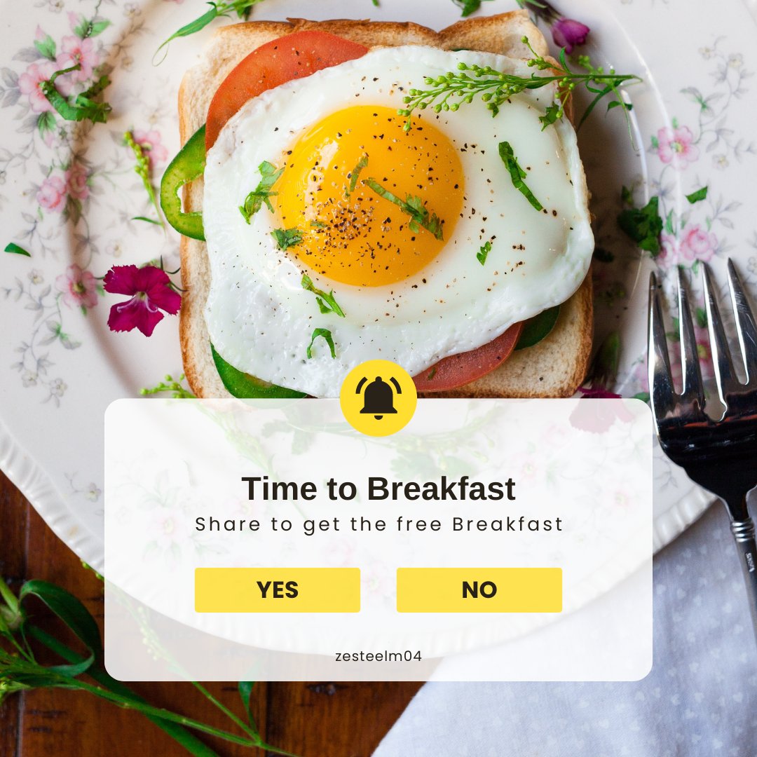 zestee24480's tweet photo. Share the post and free to get our new breakfast !! https://t.co/alqfiuaVib