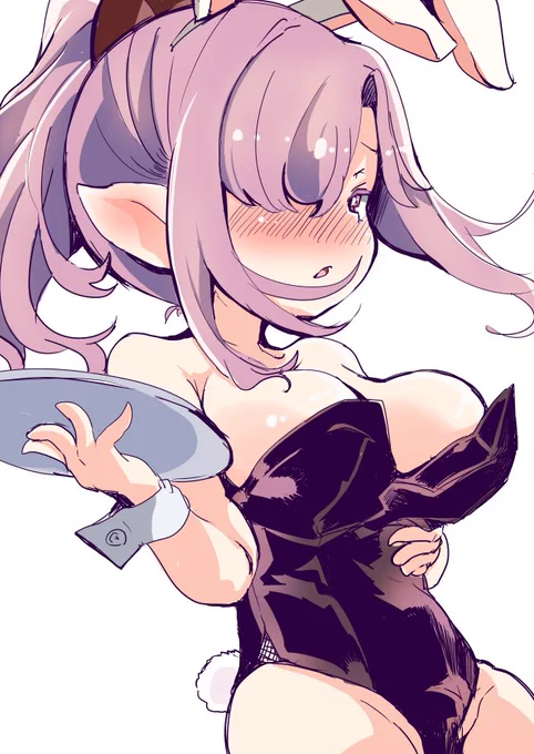 仕事で疲れ果てたので、爆乳ハーヴィンバニーを描きました私は罪人です 