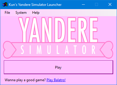 TheNetVistaComp's tweet photo. I have created a #YandereSimulator launcher because the one that is hosted on their website does not download the game(At least for me and my BF). Link will be available on the next Friday! https://t.co/qz4EOz6whd