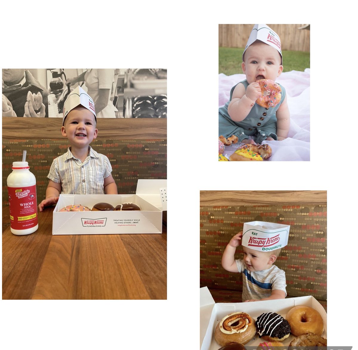 FiremanBill133's tweet photo. At 6 months my grandson celebrated his half dozen with @krispykreme . The tradition continued at 1.5yrs and today his 2.5. https://t.co/Gi8egdVAa8