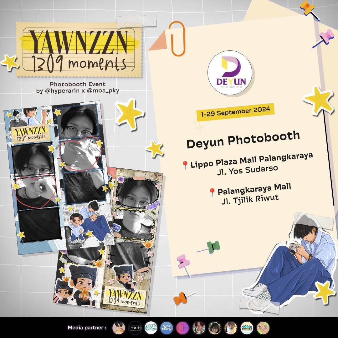moa_pky's tweet photo. ☆𝕐𝕒𝕨𝕟𝕫𝕫𝕟 𝟙𝟛𝟘𝟡 𝕄𝕠𝕞𝕖𝕟𝕥𝕤📸
Yeonjun’s Birthday Photobooth Event
by @hyperarin x @moa_pky

🗓️ Periode: 1-29 September 2024
Deyun Photobooth
📍Lippo Plaza Mall Palangkaraya
📍Palangkaraya Mall

Share ur moments with hashtag  #Yawnzzn1309Moments 🔥 https://t.co/D9jdnbP8a0