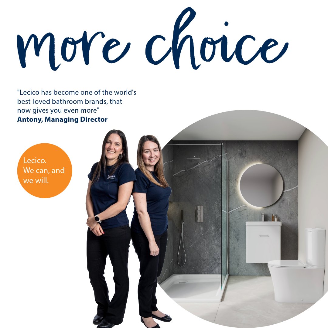 Lecico Bathrooms offers more choice with our wide range of products 🚽