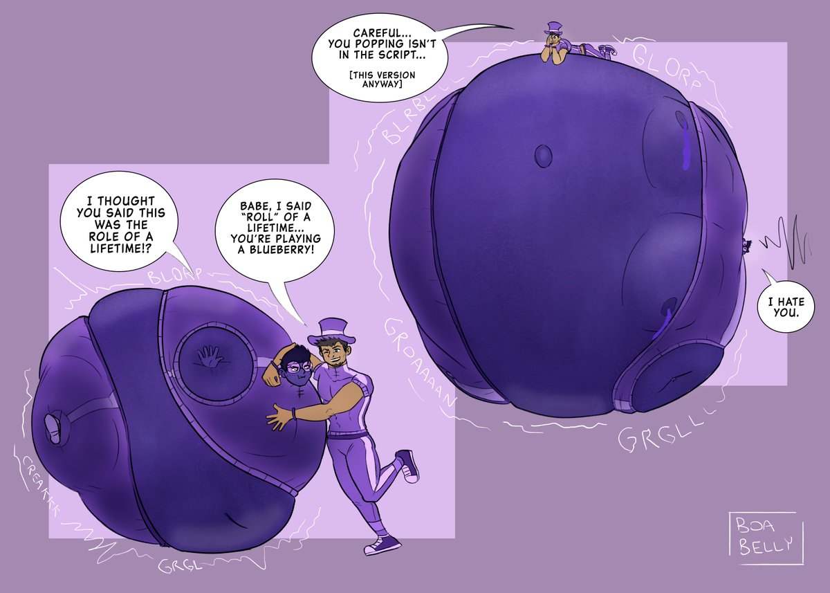 cw/ blueberry inflation

Part of an anonymous art trade... blueberry on the big screen!

#blueberryinflation #blueberryboy