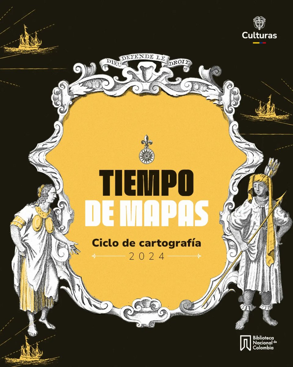 BibliotecaNalCo's tweet photo. 🌐🌌 ¡Ya está aquí el Tiempo de mapas de la #BibliotecaNacional!
Te invitamos del 2 al 6 de septiembre de 2024 a esta experiencia en la que abriremos puertas a nuevas maneras de visualizar y entender los territorios.
#TiempodeMapas https://t.co/cmsCm00dSz