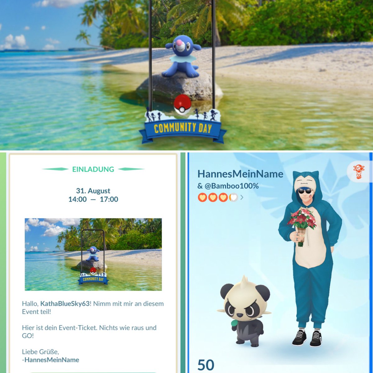 KathaBlueSky's tweet photo. Moin Moin ⚓️
💙🦭💙🦭💙🦭💙🦭💙🦭💙
Danke @hannesmeinname für das #PokemonGOCommunityDay Ticket #Robball 🤗
Wünsche viel ✨🍀💯und 🥳 https://t.co/0UpdPplhfI