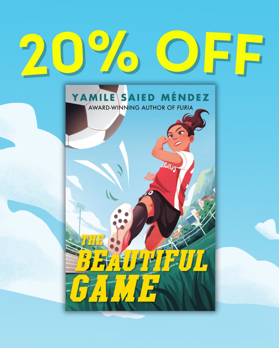 AlgonquinYR's tweet photo. For a limited time, THE BEAUTIFUL GAME by @YamileSMendez is 20% off!

⚽️ Score this powerful story about family, fútbol, and playing like a girl today: https://t.co/b9cLUasa0r

U.S. only. Discount ends 9/17/24. https://t.co/Iql5wB9PIb