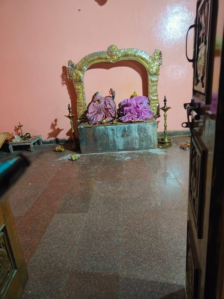 BJP4Telangana's tweet photo. It’s been 24 hours and what action has been taken on culprit who desecrated Bhulakshmi Matha temple.

Is Hyderabad police in cahoots with Owaisi’s party to cover it up? https://t.co/cUIv639vNq