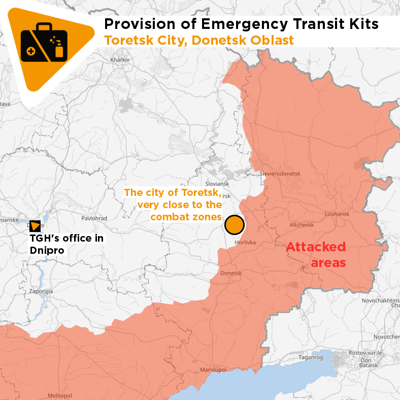 Cet été, l'avancée de l’armée Russe pousse les habitants de l'Oblast de Donetsk à quitter leurs foyers. Pour répondre aux évacuations encore en cours, TGH &amp; #AngelsOfSavaltion fournissent des kits de transit d'#urgence aux populations #ukrainienne avec le soutien de <a href="/francediplo/">France Diplomatie 🇫🇷🇪🇺</a>