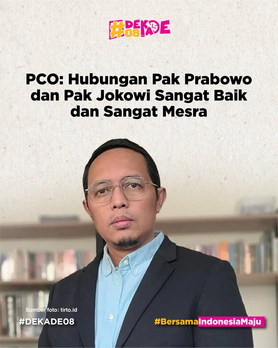dekade_08's tweet photo. Hubungan antara Presiden Joko Widodo (Jokowi) dan Presiden Terpilih Prabowo Subianto diisukan retak

Ini respons sejumlah tokoh isu tersebut

#prabowo #gibran #prabowogibran #isu #presiden #jokowiprabowo #retak #mendingprabowo #dekade08 #terusmajubersamaprabowo https://t.co/D08XfIkzub