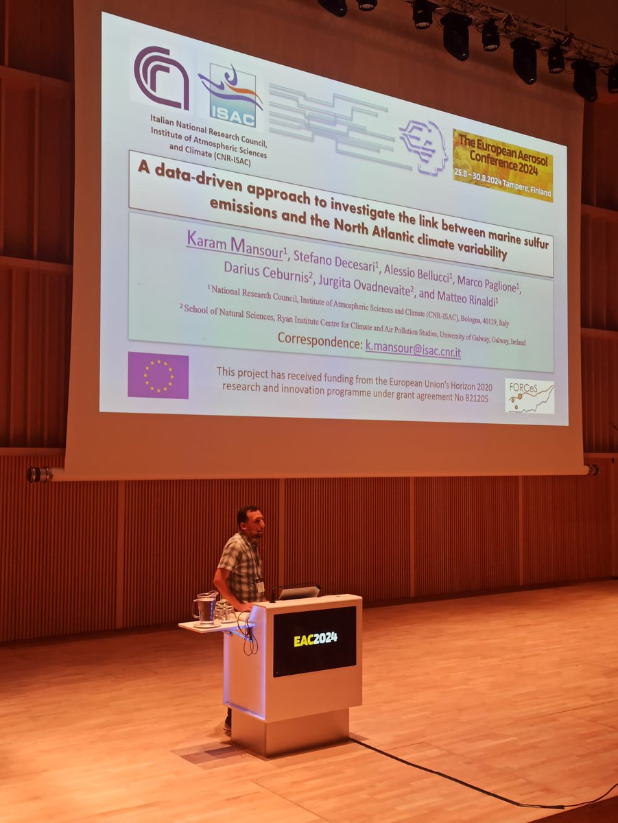 Karam Mansour (@karam_a_mansour) on Twitter photo Our findings on how natural marine biogenic emissions influence long-term climate variability in the North Atlantic are present in <a href="/EAC2024/">EAC 2024</a> <a href="/ovadnevaite/">Jurgita Ovadnevaite</a> <a href="/CnrIsac/">CNR ISAC</a> <a href="/FORCeS_H2020/">FORCeS</a> Our findings on how natural marine biogenic emissions influence long-term climate variability in the North Atlantic are present in <a href="/EAC2024/">EAC 2024</a> <a href="/ovadnevaite/">Jurgita Ovadnevaite</a> <a href="/CnrIsac/">CNR ISAC</a> <a href="/FORCeS_H2020/">FORCeS</a>