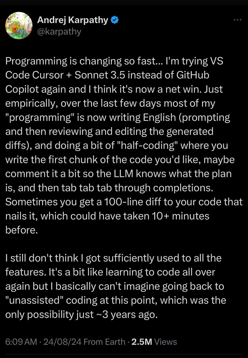 Five years ago it took me 1 month to build a deep learning model,

Now it takes me <1 day with Cursor + Claude Sonnet to build a pytorch lightning training and inference code for a 4 channel resnet50.