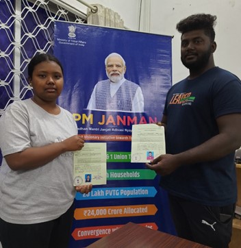 ANI_TribWelfare's tweet image. As part of the ongoing IEC activities under the #PMJANMAN, community certificates have been issued to Andamanese PVTG. This is a significant step forward in empowering the youth of the Andamanese community. #EmpoweringTribalsViksitBharat #EmpoweringTribalsTransformingIndia
