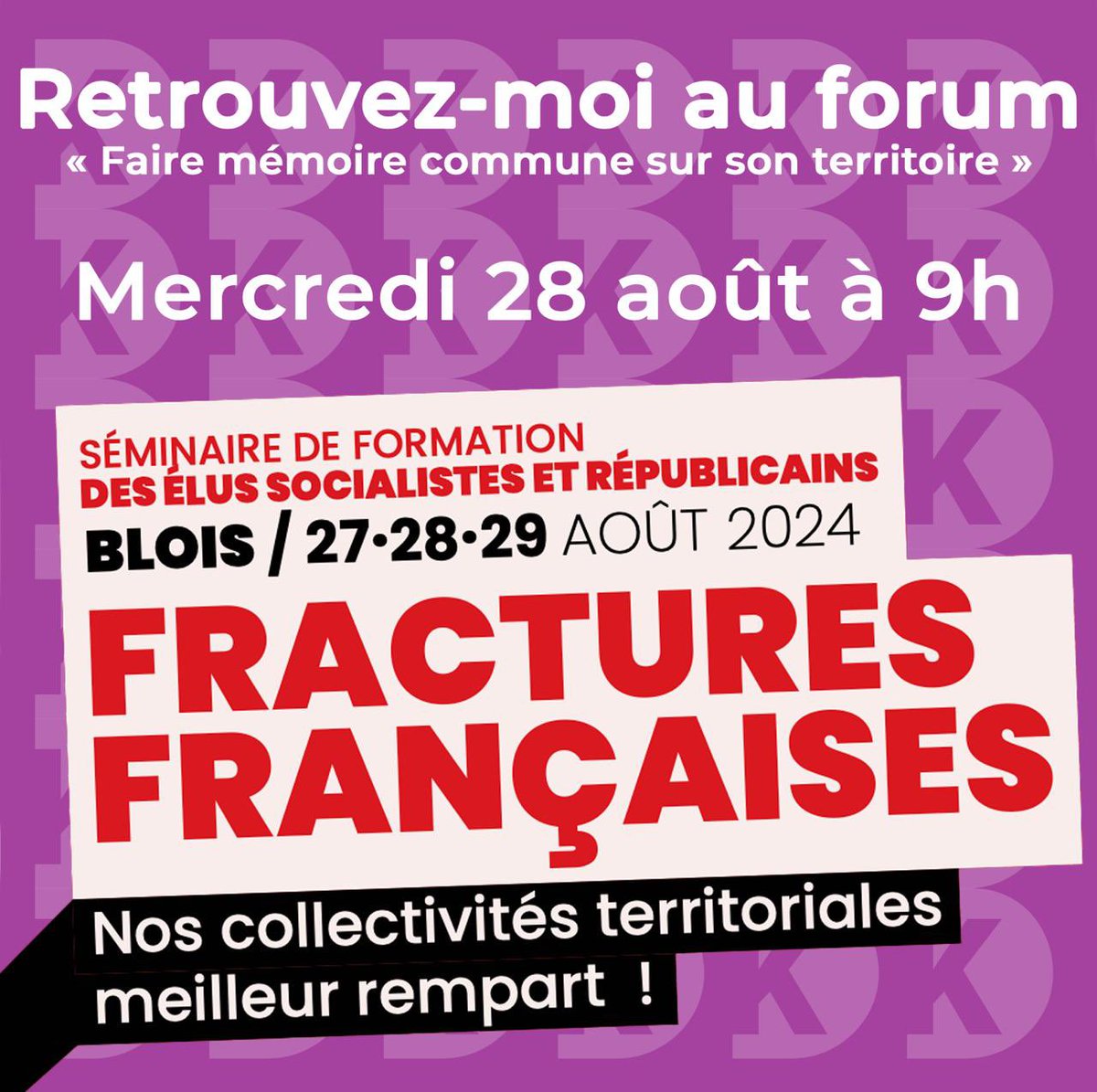 KarineDaniel44's tweet photo. Je suis cette semaine à #Blois pour le séminaire de formation des élus socialistes et républicains @FNESR_Condorcet - Mercredi 28 à 9h00 je contribue au forum « Faire mémoire commune sur son #Territoire » #Patrimoine #Culture #ActionLocale https://t.co/bPo6qLJBc5