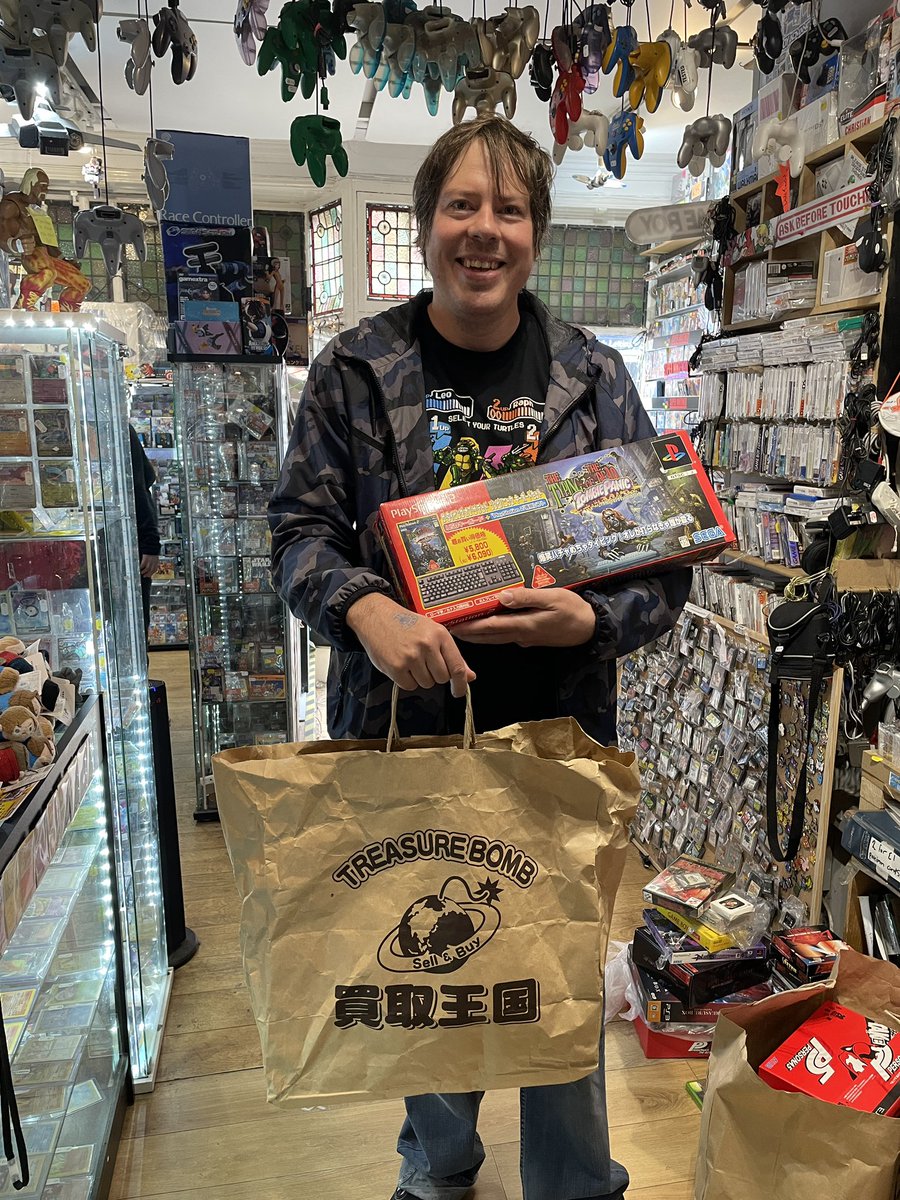 First person taking full advantage of Japanese stock! 🇯🇵 

Thanks for stopping by matey! Who will be in next? 🤔 
Tell us when you’re coming and what you’re hunting 📝

<a href="/SoreThumbRetro/">Sore Thumb Retro Games</a> X <a href="/SoreThumbAnime/">Sore Thumb Anime & TCGs ✨</a>