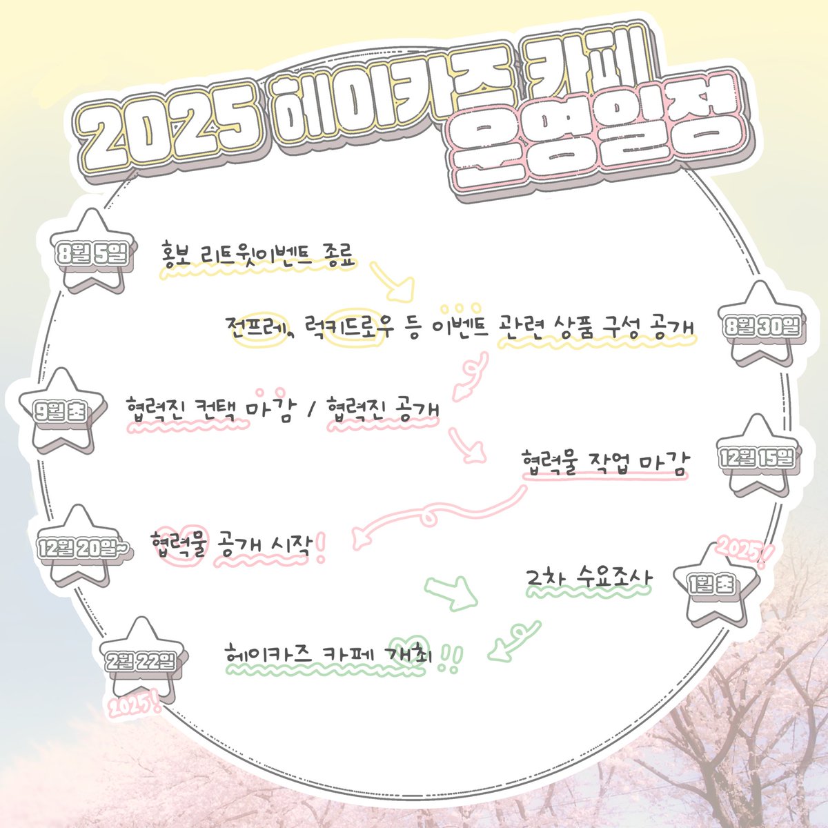 -

🌸2025 헤이카즈 카페의 운영일정을 공개합니다.

-
