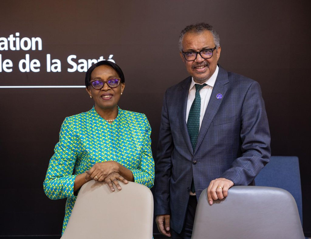Tedros Adhanom Ghebreyesus (@drtedros) on Twitter photo It's with great honour that I salute my dear sister <a href="/MoetiTshidi/">Dr Matshidiso Moeti</a> who is ending her term as <a href="/WHOAFRO/">WHO African Region</a> Regional Director after 10 years of sterling service.
Dr Moeti epitomizes principled leadership, unflinching determination, clear vision, genuine innovation, technical expertise It's with great honour that I salute my dear sister <a href="/MoetiTshidi/">Dr Matshidiso Moeti</a> who is ending her term as <a href="/WHOAFRO/">WHO African Region</a> Regional Director after 10 years of sterling service.
Dr Moeti epitomizes principled leadership, unflinching determination, clear vision, genuine innovation, technical expertise