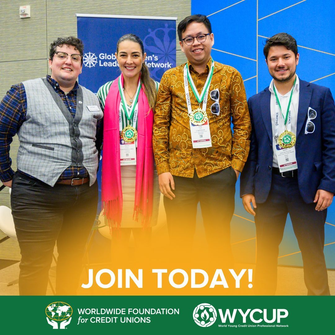🌍 Join the global movement of emerging leaders!

Since 2020, WYCUP expanded from 750 members in 42 countries to 2,200 members from 70 countries. 

🤝Become a part of THE network of young credit union professionals across the world—join WYCUP today: buff.ly/4d6FhEg