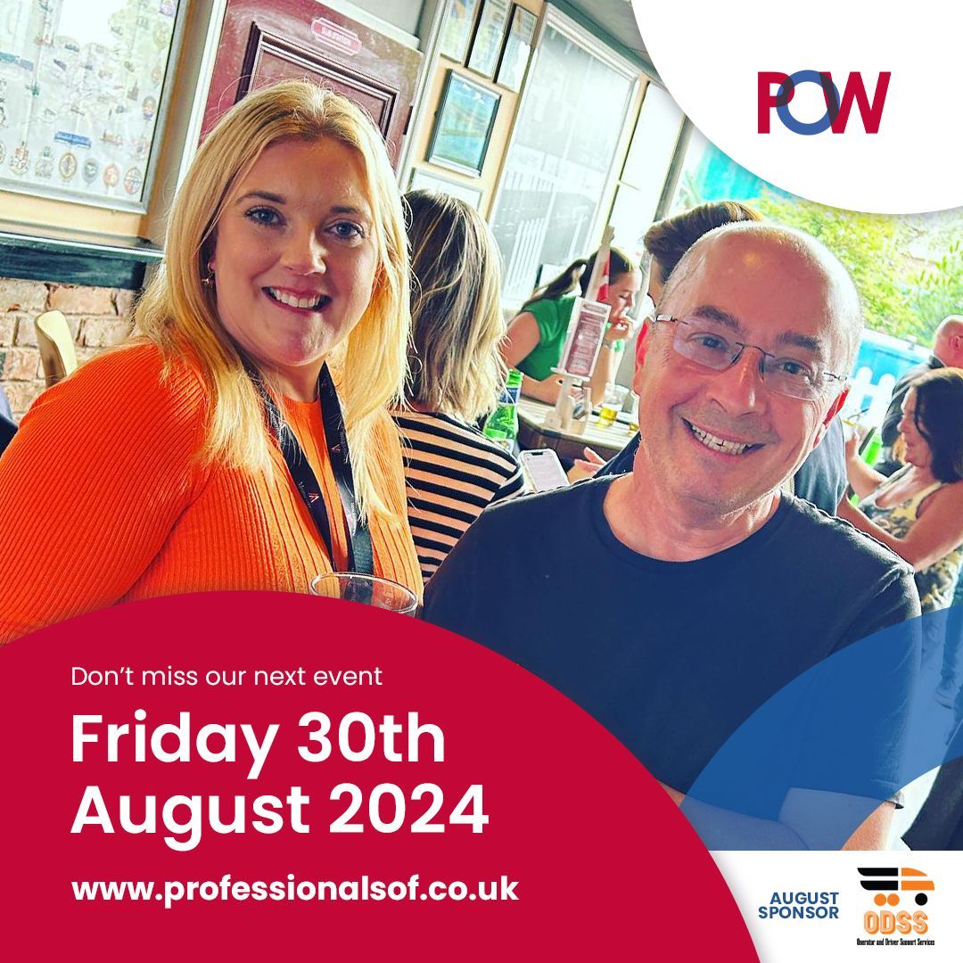Don't miss our next event on Friday, August 30th, from 3pm, proudly sponsored by ODSS! 🌟 

As our events are exclusive and invitation-only, be sure to register your interest in attending by emailing info@professionalsof.co.uk. 

💻  buff.ly/3qClgzf