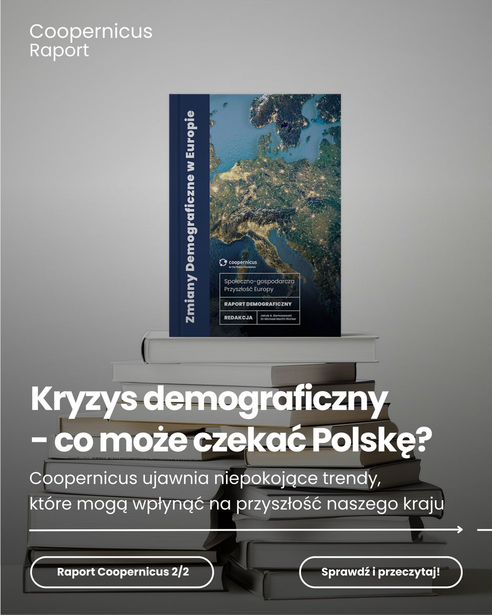 coopernicusPL's tweet photo. Serdecznie zapraszamy do zapoznania się z najnowszym raportem demograficznym, który został przygotowany we współpracy z czołowymi polskimi naukowcami!

Zupełnie darmowy raport dostępny jest na naszej stronie w zakładce „Raporty” oraz pod linkiem: https://t.co/eIXTPeorAf https://t.co/LgLwHdDq2K