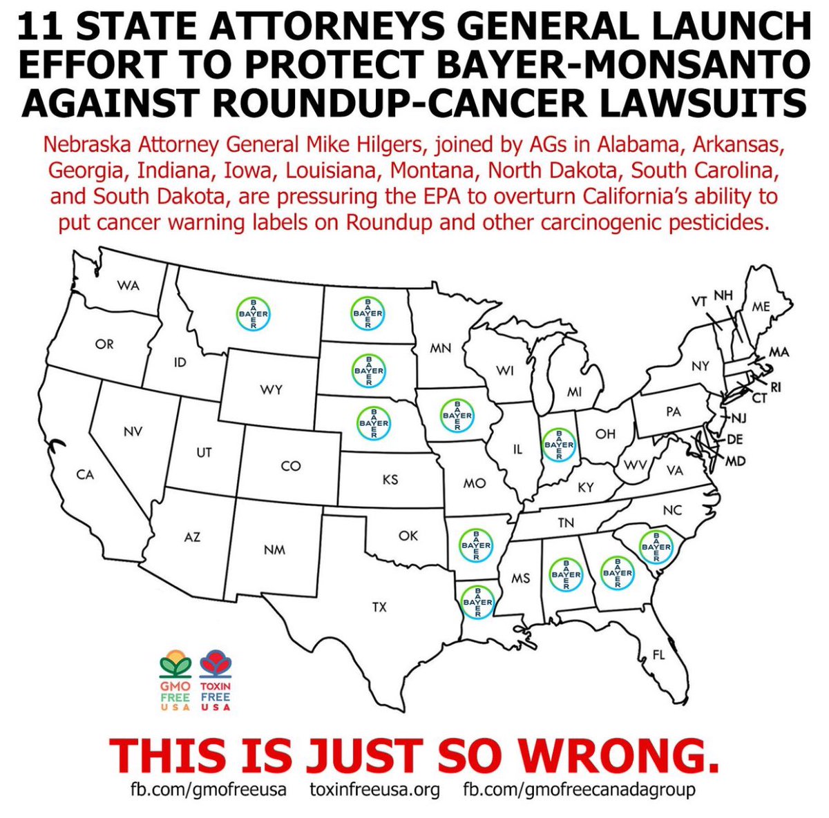 KimberleeHiRo's tweet photo. @Georgia_AG is it true that you are protecting Bayer Monsanto in Roundup Cancer cases/claims and you’re one of 11 in our country taking this position? As Georgians, we deserve better. Are you getting kickbacks from Bayer? This makes no sense! Stand up for Georgians-for the kids! https://t.co/bkbOyFDyD1