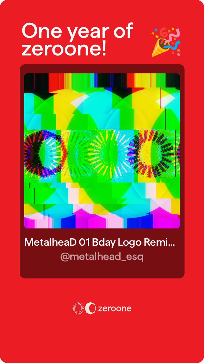 MetalheaDesq's tweet image. ⁦@zero________one⁩ time!
My second #happybirthday01 logo remix. Happy #oneyear 01!