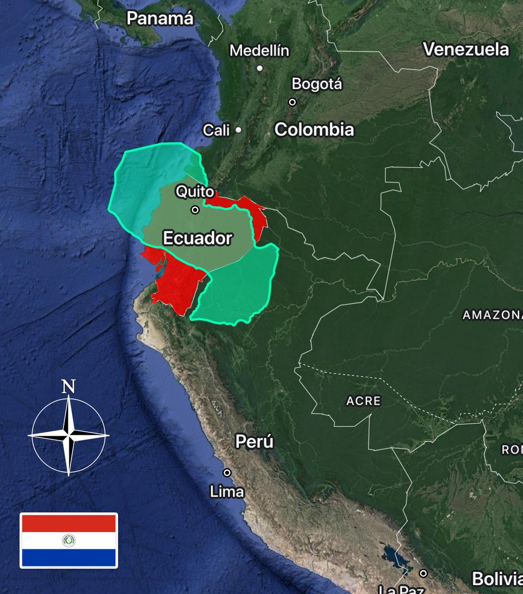 InformaCosmos's tweet photo. Tamaño de Paraguay 🇵🇾 comparado con Ecuador 🇪🇨 https://t.co/D5zqAVBDme