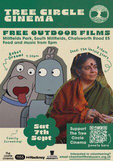 thetreecircle's tweet image. We’re back! Saturday 7 September in Millfields Park E5. 
Free outdoor films from sunset. Music and children’s dance beforehand. + Caribbean food!
See you there! ❤️🏝️