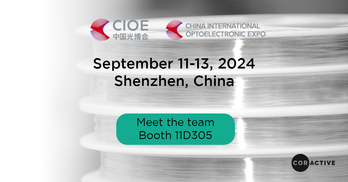 Coractive (@coractive) on Twitter photo Will you be attending <a href="/CIOE_Shenzhen/">CIOE</a>  in September? Sophia Cai, LI JIANG, Jerry Liu, and Martín Núñez will be there to welcome you at our booth, 11D305. 
We look forward to meeting you and discussing your latest innovations. #CIOE2024 #opticalfibers Will you be attending <a href="/CIOE_Shenzhen/">CIOE</a>  in September? Sophia Cai, LI JIANG, Jerry Liu, and Martín Núñez will be there to welcome you at our booth, 11D305. 
We look forward to meeting you and discussing your latest innovations. #CIOE2024 #opticalfibers