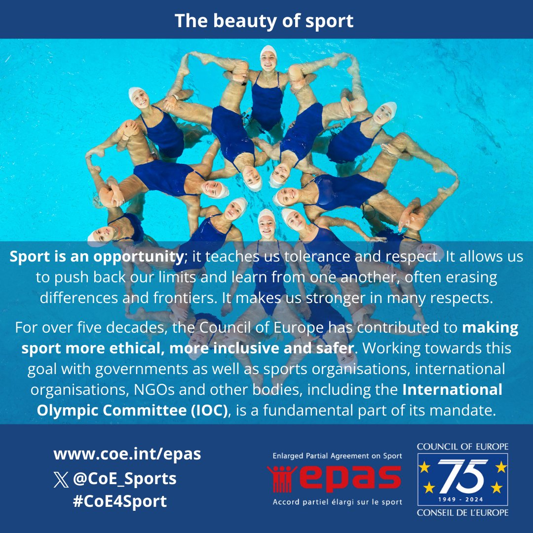 On the eve of the #Paris2024 Paralympic Games, look back at our series and discover the common values of the @CoE's #EuropeanSportsCharter and the Olympic Charter <a href="/iocmedia/">IOC MEDIA</a> 

➡️ go.coe.int/X9NpQ

#CoE4Sport