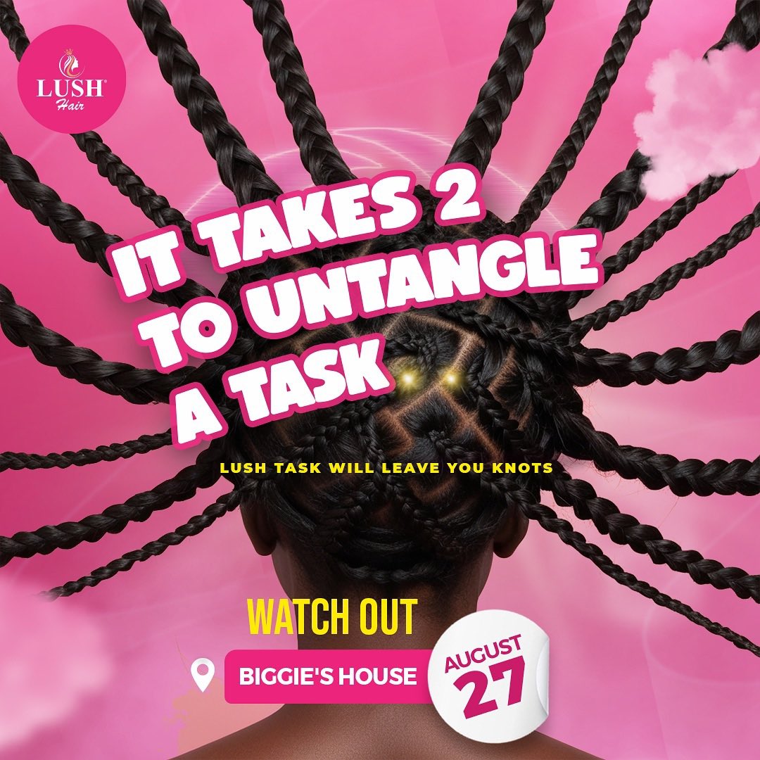 IyawoThickaBody's tweet photo. Today is the D-Dayyyyyyy💃🏻💃🏻💃🏻💃🏻💃🏻💃🏻

The lush hair challenge is today…. I can’t wait to see how housemates gon play today!!

While the game is on there will be a lot of GIVEAWAYS on all lush hair platforms today.  

Don’t miss the challenge, don’t miss the giveaway, don’t miss the excitement!!

#BBNXLUSHCHALLENGE