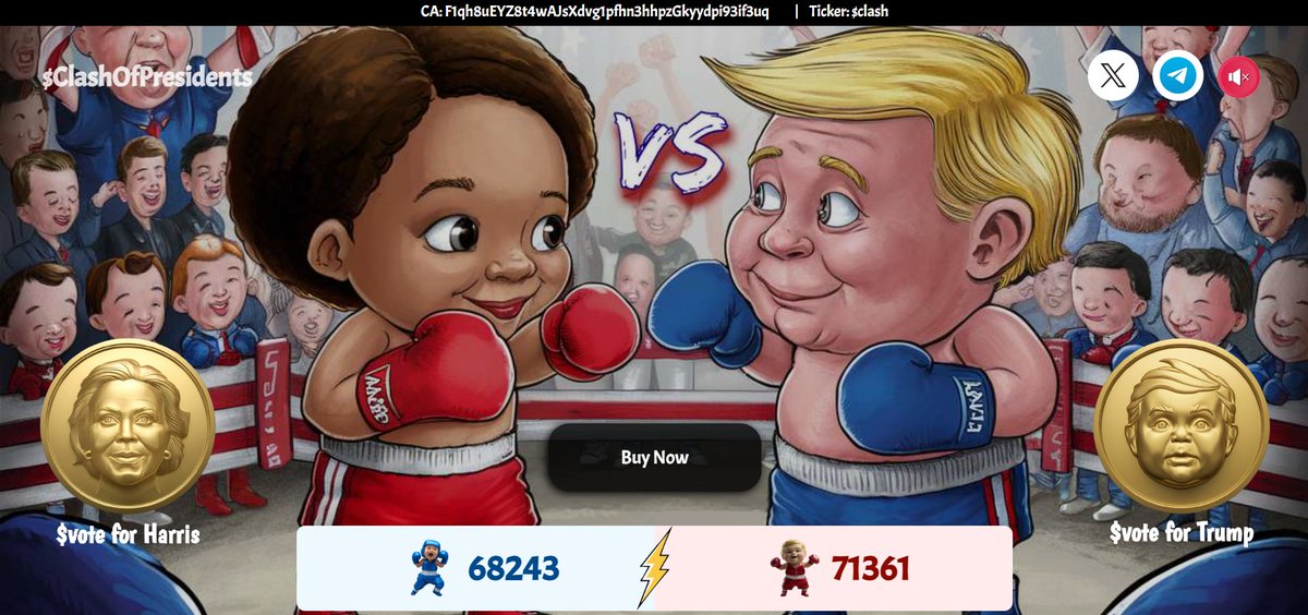 clashofpres's tweet photo. 24 Hours Since Launch!

Trump is now at 71,361 votes.
Kamala is now at 68,243 votes.

Who do you think will be the first person to reach 100k votes in this $CLASH ? https://t.co/Sjob5mAx85
