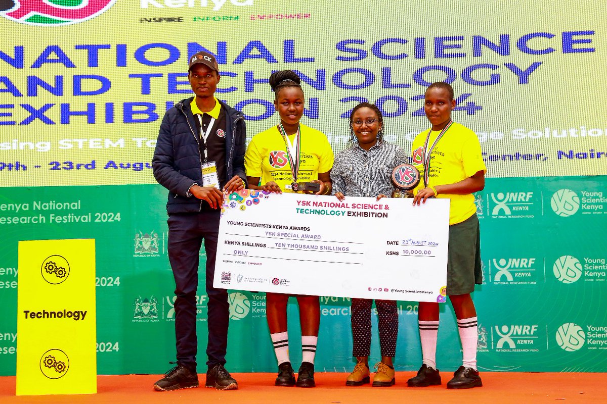 Special Award: The award for most innovative project in Energy went to Doris Gatwiri and Winjoy Gatwiri from Marimanti Girls Secondary School.
#YSK2024 #KNRF2024 #energy